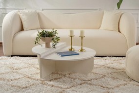 Mesa de Centro Orion – Branco Amadeirado – 90x30x60 cm &amp; 85x35x30 cm