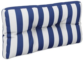 Almofadões p/ móveis de paletes 2 pcs tecido riscas azul/branco