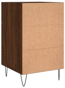Mesa cabeceira 40x40x66 cm derivados madeira carvalho castanho