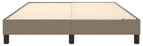 Cama sem colchão 140x190 cm tecido castanho-acinzentado