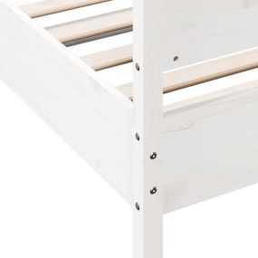 Cama sem colchão 90x190 cm madeira de pinho maciça branco