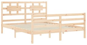 Estrutura de cama King Size com cabeceira madeira maciça