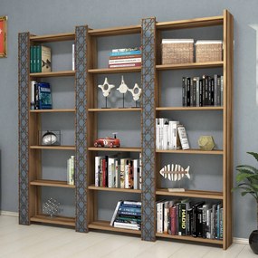 Estante City – Nogueira – 184,6 x 170 x 24,2 cm