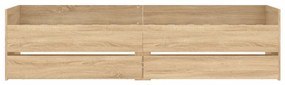 Estrutura de cama com gavetas 90x190 cm carvalho sonoma