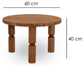 Mesa de Centro Ida – Chesnut – 60x40x60 cm