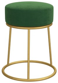 Banqueta redonda veludo verde