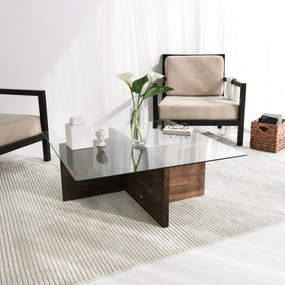 Mesa de Café Glory – Nogueira – 90x35x90 cm