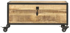 Mesa de centro 70x50x33 cm madeira de mangueira maciça