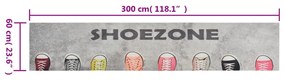 Tapete de cozinha lavável 60x300 cm veludo padrão shoezone