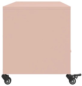 Móvel de TV 100,5x39x43,5 cm aço laminado a frio rosa