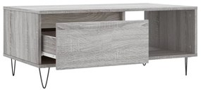 Mesa de centro 90x50x36,5 cm derivados madeira cinzento sonoma