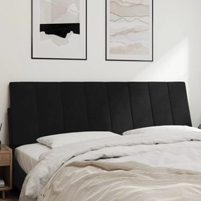 Almofadão de cabeceira 160 cm veludo preto