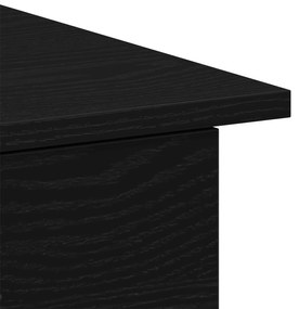 Escrivaninha vidaXL Preta em Carvalho 100x50x76 cm em Madeira de Engen