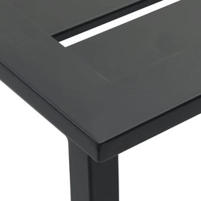 Conjunto de bar para jardim 9 pcs aço revestido a pó preto