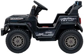 Carro elétrico para Crianças Off Road MOUNTAIN 12V Rodas Espuma EVA, Assento Couro ecológico Preto