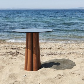 Mesa de Centro Thales – Nogueira e Cinzento Escuro – 50x50x50 cm