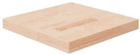 vidaXL Tampo de mesa quadrado 40x40x4 cm carvalho maciço não tratado