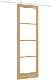 Conjunto de Porta Deslizante vidaXL com Conjunto de Hardware 78x232 cm