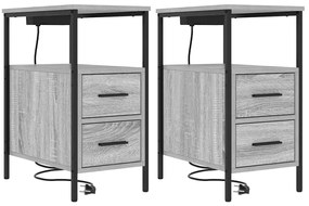 Armários de Canto 2 pcs Sonoma cinzento 30 x 48 x 61 cm