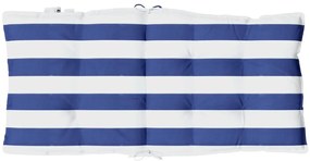 Almofadões cadeira encosto baixo 4pcs tecido oxford azul/branco