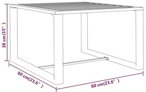 7 pcs conjunto lounge jardim com almofadões alumínio antracite