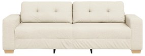 Sofá de 3 Lugares vidaXL em Linho 180 cm