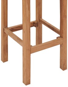 Bancos de bar 2 pcs madeira de teca maciça