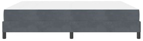 Cama box spring com colchão Cinza Escuro 180 x 200 cm Veludo