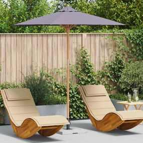 vidaXL Guarda-sol Cinza Escuro da 217x230 cm Bambu