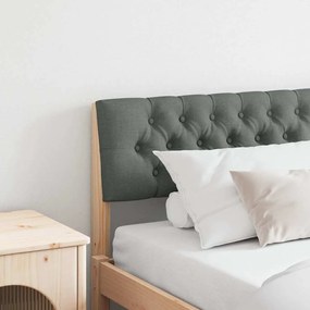 vidaXL Cabeceira estofada Cinza Escuro 200 cm