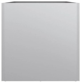 Vaso/floreira 62x30x29 cm aço galvanizado prateado