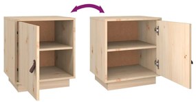 Mesas de cabeceira 2 pcs 40x34x45 cm madeira de pinho maciça