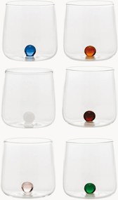 Copos em vidro borossilicato artesanais Bilia, conjunto de 6