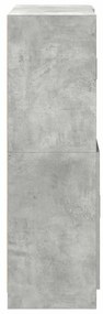 2 pcs armário de cozinha conjunto deriv. madeira cinza cimento