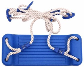 Assentos de baloiço com cordas 2 pcs 37x15 cm polietileno azul