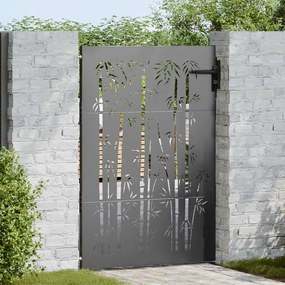 vidaXL Portão de Jardim Preto 105 x 125 cm Aço com Revestimento em Pó