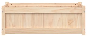 Vaso/floreira de jardim 90x31x31 cm madeira de pinho maciça