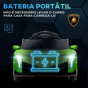 Carro Elétrico Lamborghini 12V - 7 km/h - Verde
