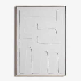 Quadro Decorativo 100x140 Cm Pintado À Mão Com Relevo Aloxen Cores Naturais - Sklum