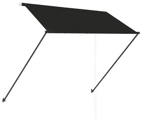 Toldo retrátil com LED 250x150 cm antracite