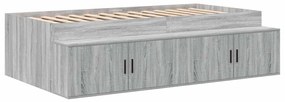 Estrutura de Cama Cinza Sonoma 100x200 cm