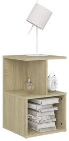 Mesas cabeceira 2 pcs 35x35x55cm deriv. madeira carvalho sonoma