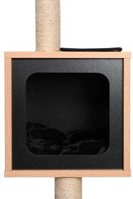 Árvore para gatos c/ tapete arranhador sisal 129 cm