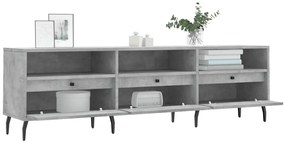 Móvel de TV 150x30x44,5 cm derivados de madeira cinza cimento