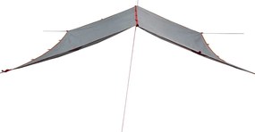 Lona de campismo 500x294 cm impermeável cinzento e laranja