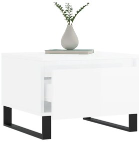 Mesas de centro 2pcs 50x46x35cm deriv. madeira branco brilhante