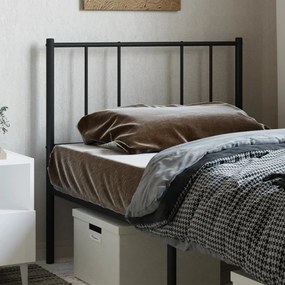 vidaXL Cabeceira de cama 107 cm metal preto