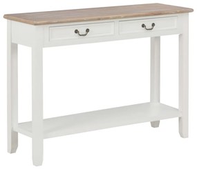 vidaXL Mesa consola 110x35x80 cm madeira branco