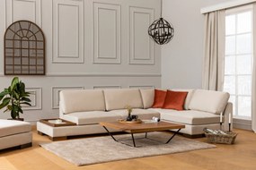 Sofá de Canto Tulip - Bege - 313 cm x 193 cm x 97 cm x 80 cm