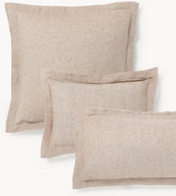 Fronha de almofada em linho com costura elevada Linna